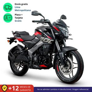 Moto Bajaj Pulsar NS 200 Modelo 2025 Negro Rojo