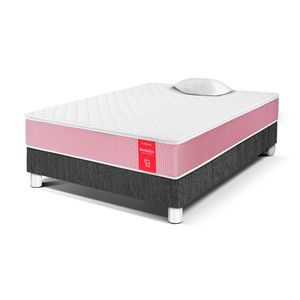 Cama Paraíso Medallón Ergo 1.5 Plazas Charcoal