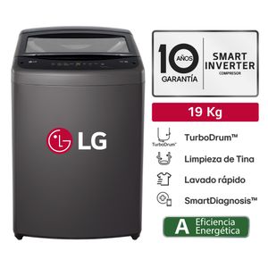 Lavadora LG Carga Superior 19 Kg WT19BVTB Negro Claro