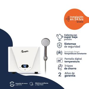 Terma Instantánea Digital Max con Pantalla Táctil y Regadera Cromada  500487