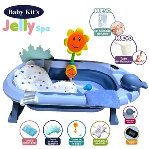 Tina Plegable Jelly Spa con Accesorios Azul