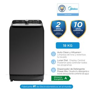 Lavadora Automática Midea Carga Superior 18kg Titanium