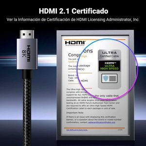 Cable HDMI a HDMI Ugreen M/M 8K 2.1 1 Metro HD171-25908