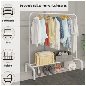 Perchero Colgador Organizador de Ropa Negro Duna