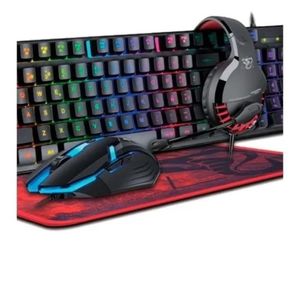 Combo 4 en 1 teclado, audifono, mouse y pad enkore bravio g1000-4