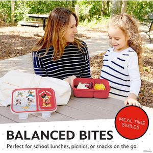 Mickey | Caja de Bento con compartimentos divididos y tenedor de Disney