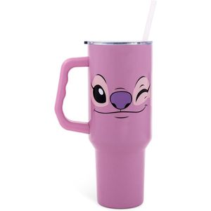 Disney | Vaso de viaje de acero inoxidable con asa con diseño de Lilo & Stitch | Ángela