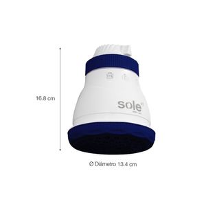 Ducha Eléctrica Sole Evolución 5500W 4 Temperaturas Azul con Accesorios