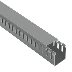 Canaleta Ranurada 40x60mm 2M Gris Mutlusan