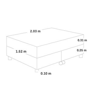 Cama Royal Elizabeth Queen Chocolate Paraiso