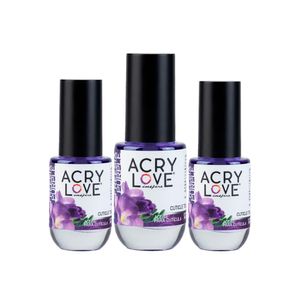 Aceite Para Cutícula 14ml Freesia Violeta Acrylove 3 Unid