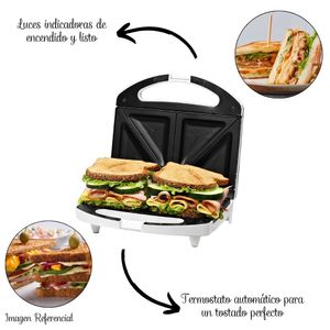 Sandwichera Maker Antiadherente 2 panes - Imaco (Blanco)