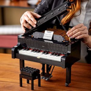 LEGO Ideas Grand Piano para adultos, decoración coleccionable con motor