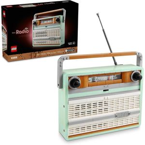 LEGO Icons radio retro para adultos, incluye efectos de sonido