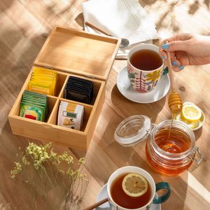 Caja Bambú para Bolsas de Té