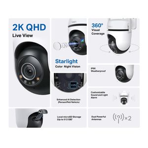 Cámara de seguridad TP-Link Tapo C520WS exterior giratoria Wi-Fi 2K QHD