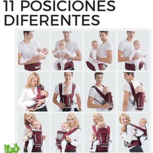Canguro para Bebe Ergonómico 3 en1 Multiposición Vino