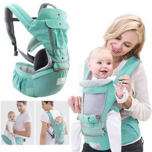 Canguro para bebe ergonómico 3 en 1 multiposición Verde agua