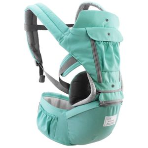 Canguro para bebe ergonómico 3 en 1 multiposición Verde agua