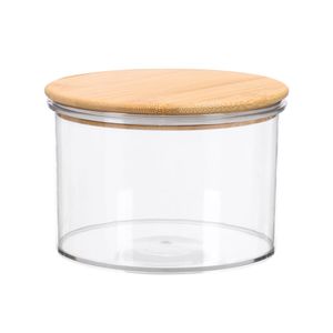 Organizador Acrílico con Tapa Bambú
