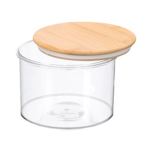 Organizador Acrílico con Tapa Bambú