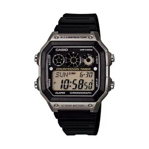 Reloj Digital Casio  para Hombre Illuminator AE-1300WH-8AVCF Negro Correa Silicona