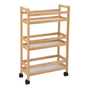 Carro Multiuso de Madera 3 Niveles 40x20x75cm