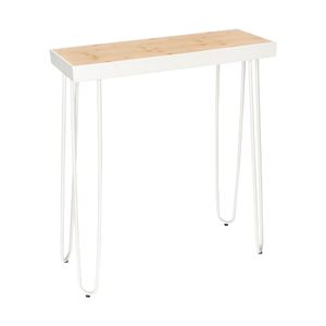 Mesa de Bambú y Metal Tipo Arrimo 65x28x171 cm
