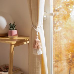 Set 2 Amarra Cortinas Pompones 6 x 44 cm