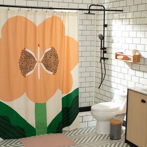 Cortina de Baño Algodón Twill Estampada 180 x 190 cm