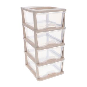 Mueble Cajonera Plástica con 4 Compartimientos 44x33,5x73 cm