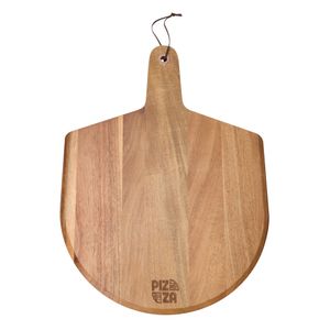 Tabla Pizza de Madera con mango 38x1,5 cm