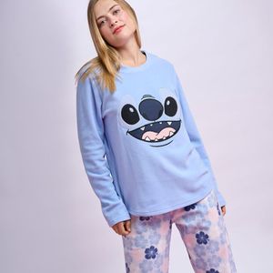 Pijama Mujer Stitch Disney Manga Larga Polar