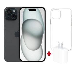 iPhone 15 128GB Negro + Adaptador 20w + Case Space