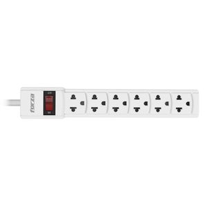 FORZA PS-001W Regleta de 6 tomas con Interruptor 2200W