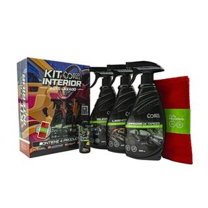 Kit Interior silicona + limpiador tapices + lavamotor + ambientador + paño