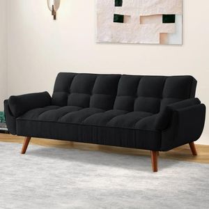 Sofá Reclinable Paulina 3 Cuerpos - Negro