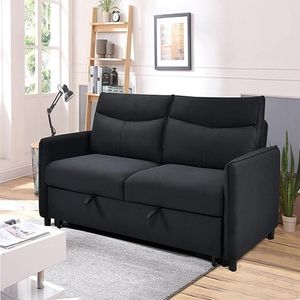 Sofá Cama Lineal Calisto 2 Plz - Negro