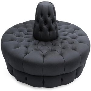 Sofá Miriam Curvo Circular Modular - Negro