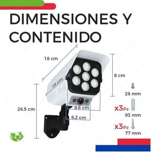 Lampara Solar Led Tipo Cámara De Seguridad Con Sensor Movimiento