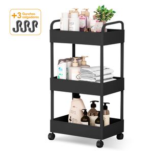 Carrito Organizador 3 Niveles con Ruedas para Baño NG AY8