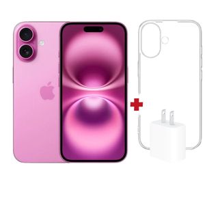 iphone 16 128GB Rosa (CHIP FISICO) + Case + Cargador  USB-C 20W