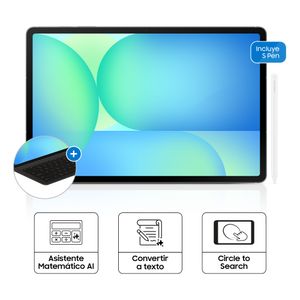 Tablet Samsung Galaxy Tab S10 FE Plus 13.1" 128GB, 8GB RAM, 2880 x 1800 (WQXGA+), cámara principal 13MP, frontal 12MP + Lápiz + Teclado Gris