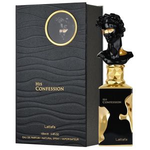 Eau de Parfum His Confession para hombres, fragancia elegante de Lattafa