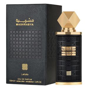 Lattafa Mashrabya Perfume unisex, aroma oriental duradero de vainilla y pachulí