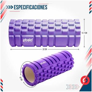 Foam Roller 35cm Rodillo de Espuma para Masaje Morado