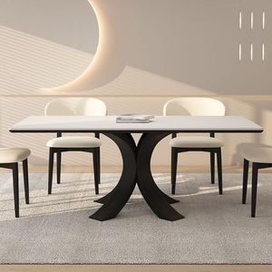 Juego de Comedor Galo 6 Sillas - Marrón y Beige
