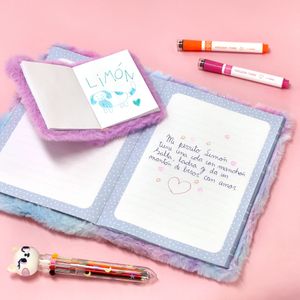 Cuaderno Tapa Peluche con Mini Libreta 17x4x23 cm