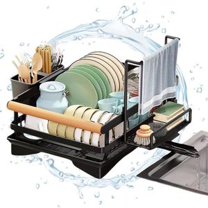 Escurridor de Platos de 1 Nivel con Soporte Austria Negro  445NE01
