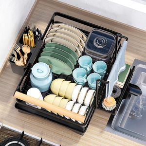 Escurridor de Platos de 1 Nivel con Soporte Austria Negro  445NE01